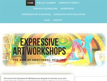 Tablet Screenshot of expressiveartworkshops.com